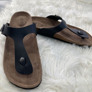 ITALIAN Comfort Men’s Size 11 Casual SANDALS Black Brown